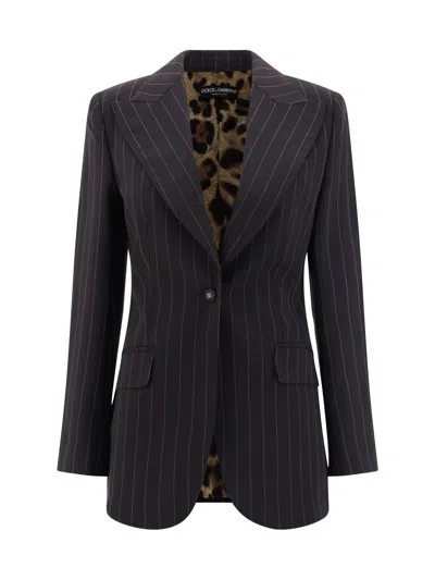 DOLCE & GABBANA WOOL PINSTRIPE BLAZER