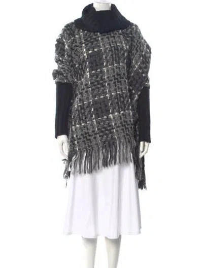 Pre-owned Dolce & Gabbana Wool Plaid Print Sweater In Gray