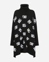 Dolce & Gabbana Wool Poncho In Print