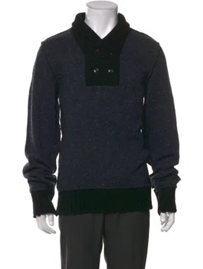 Pre-owned Dolce & Gabbana Wool Printed Cardigan In Black
