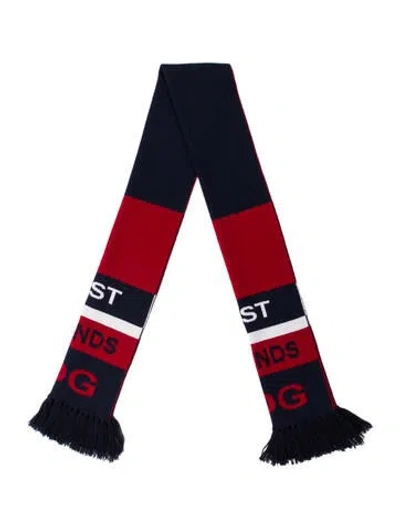 Pre-owned Dolce & Gabbana Wool Printed Scarf In Red