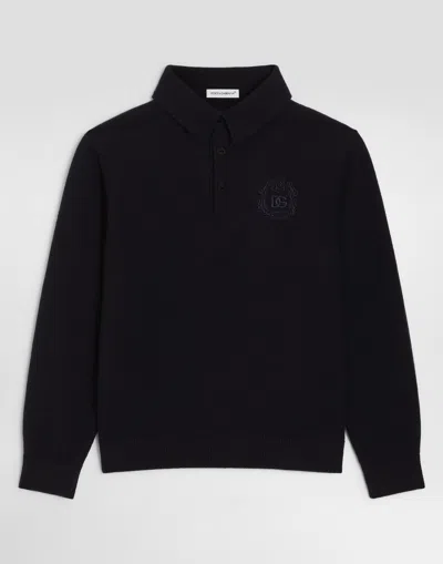 Dolce & Gabbana Kids' Wool Pullover In Black