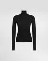 Dolce & Gabbana Wool Turtleneck Pullover In Black