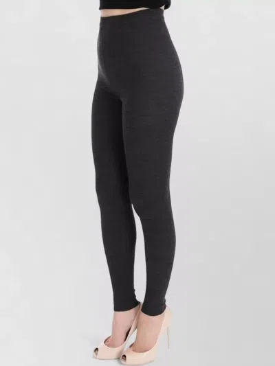 Dolce & Gabbana Wool Ribbed High-rise Slim-fit Leggings In Black