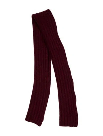 Pre-owned Dolce & Gabbana Wool Scarf In Burgundy
