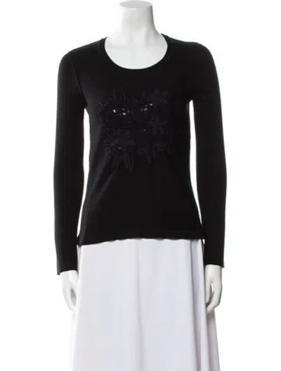 Pre-owned Dolce & Gabbana Wool Scoop Neck Sweater In Black