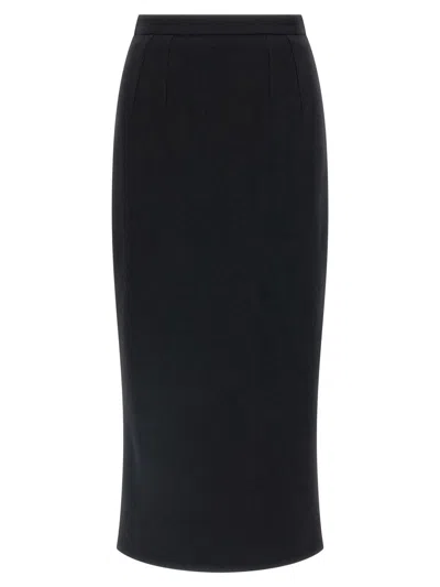Dolce & Gabbana Wool Sheath Skirt Skirts Black