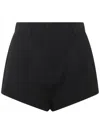 Dolce & Gabbana Stretch Wool Blend Tuxedo Shorts In Black