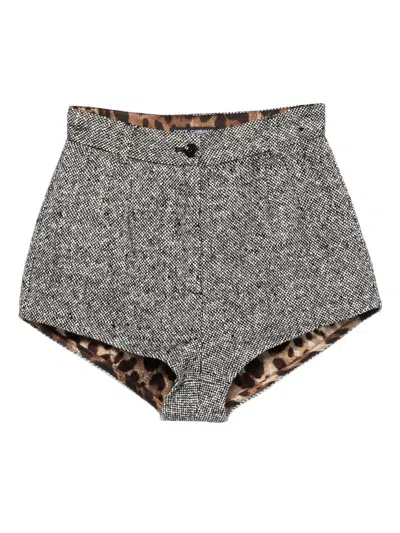 Dolce & Gabbana Wool Shorts In Gray