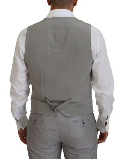 Dolce & Gabbana Wool Silk 3-piece Suit In Gray
