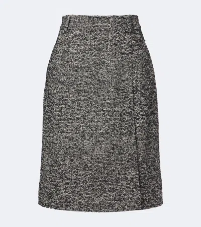 Dolce & Gabbana Wool-blend Skirt In Gray