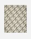 Dolce & Gabbana Logo-pattern Blanket In Green