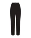 Dolce & Gabbana High-rise Wool And Silk-blend Tuxedo Pants In Black