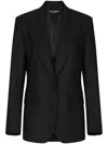 Dolce & Gabbana Single-breasted Virgin Wool Blazer In Black