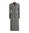 Dolce & Gabbana Wool Single-breasted Herringbone Coat In Gray
