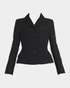 Dolce & Gabbana Stretch Wool Blend Single Breast Blazer In Black
