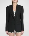 Dolce & Gabbana Single-breasted Virgin Wool Blazer In Black