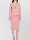 Dolce & Gabbana Single-breasted Pink Wool Jacket In Pink