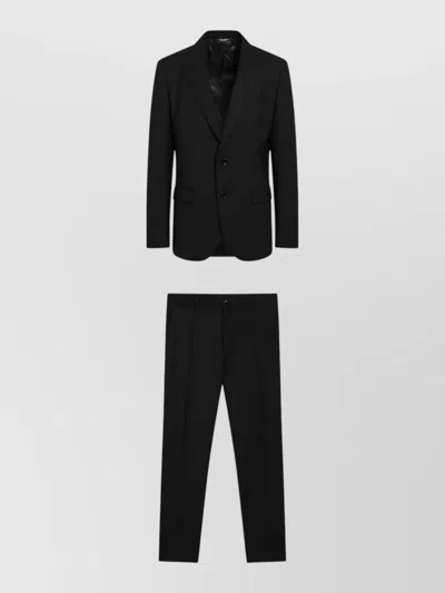 Dolce & Gabbana Wool Single-breasted Suit In Black