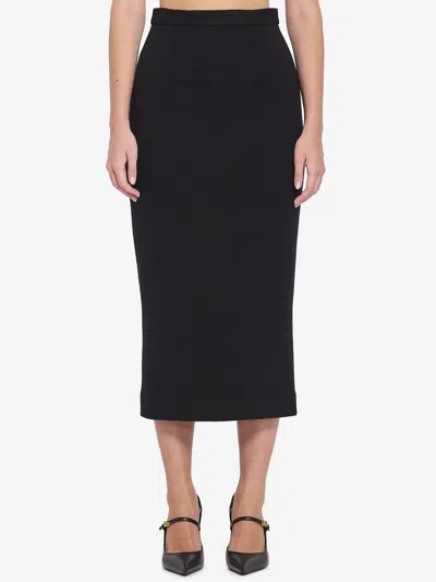 Dolce & Gabbana Wool Skirt In Black