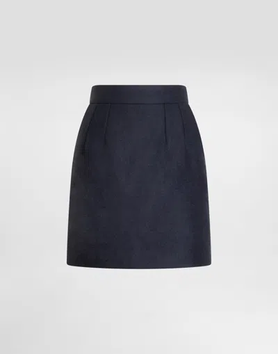 Dolce & Gabbana Wool Skirt In Blue