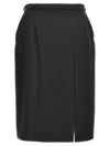 Dolce & Gabbana Wool Skirt With Front Split