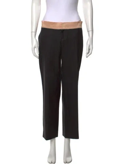 Pre-owned Dolce & Gabbana Wool Straight Leg Pants In Black