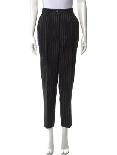 Pre-owned Dolce & Gabbana Wool Straight Leg Pants In Black