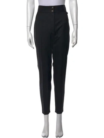 Pre-owned Dolce & Gabbana Wool Straight Leg Pants In Black
