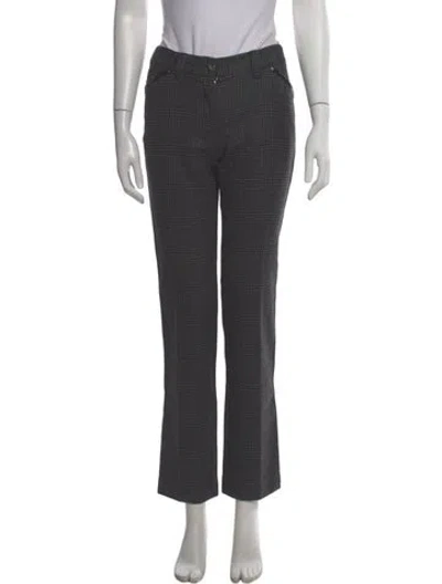 Pre-owned Dolce & Gabbana Wool Straight Leg Pants In Gray