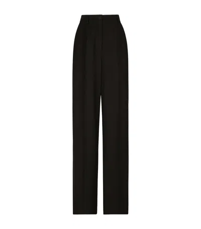 DOLCE & GABBANA WOOL STRAIGHT-LEG TROUSERS