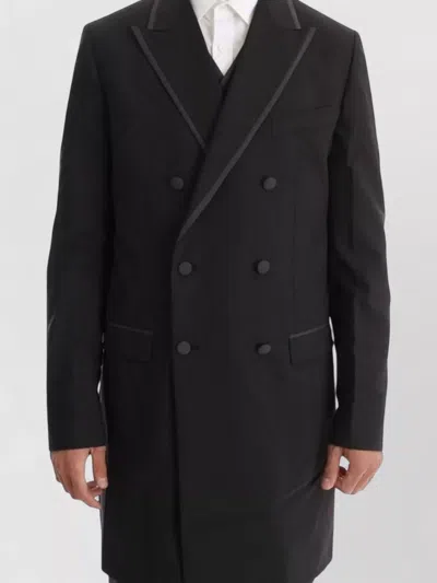 Dolce & Gabbana Wool Stretch Three Piece Two Button Suit In Black