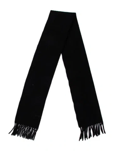 Pre-owned Dolce & Gabbana Wool Striped Scarf In Black