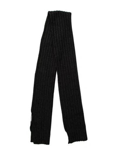 Pre-owned Dolce & Gabbana Wool Striped Scarf In Gray