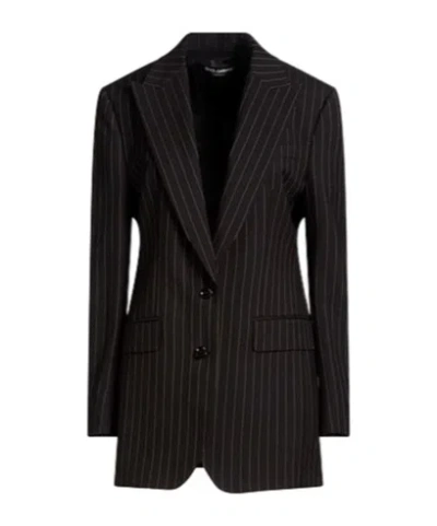 Dolce & Gabbana Wool Suit Jacket In Black