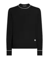 Dolce & Gabbana Logo Crew Neck Sweater With Contrasting Trims In Black