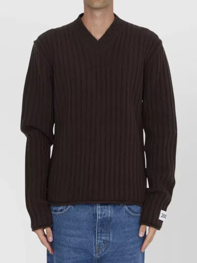 DOLCE & GABBANA WOOL SWEATER EMBROIDERED PATCH