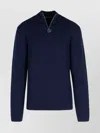 Dolce & Gabbana Wool Sweater High Collar Long Sleeves In Blue