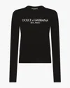 Dolce & Gabbana Wool Logo Sweater In Black