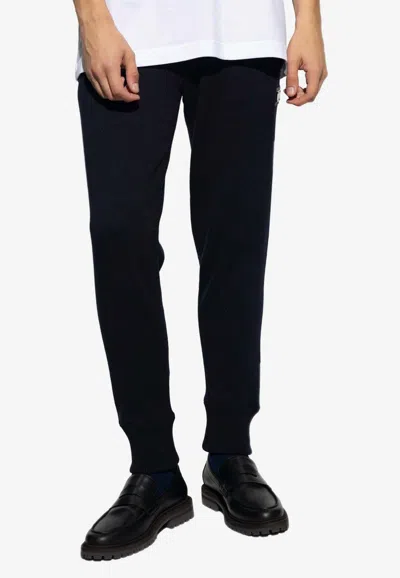 Dolce & Gabbana Wool Track Pants In Blue