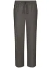Dolce & Gabbana Wool Track Pants Straight Leg Mid Rise In Gray