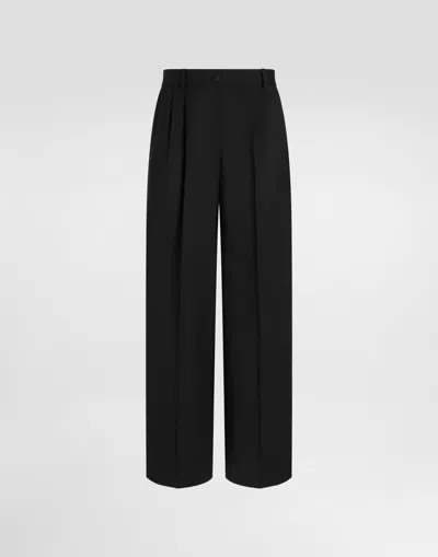 Dolce & Gabbana Wool Trousers In Black