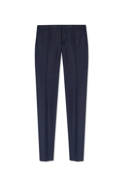 Dolce & Gabbana Wool Trousers In Blue