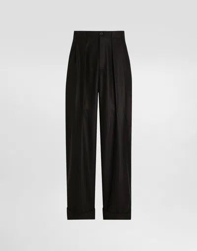 Dolce & Gabbana Wool Trousers In Blue