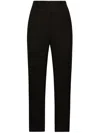 Dolce & Gabbana High-waisted Wool Cigarette Pants In Black