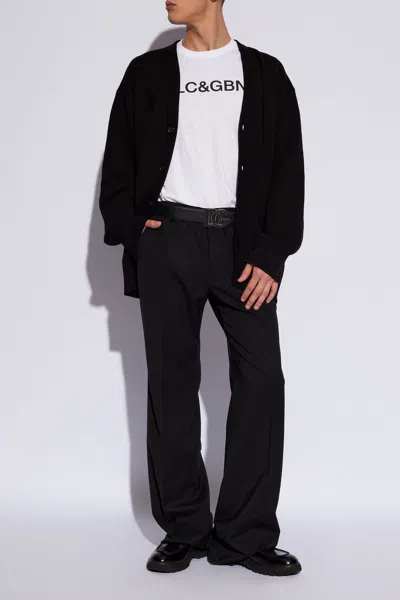 Dolce & Gabbana Wool Trousers In Black