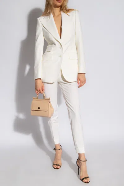 Dolce & Gabbana Wool Trousers In Cream