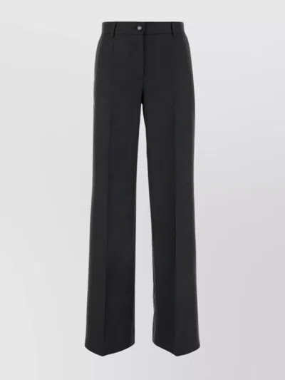 DOLCE & GABBANA WOOL TROUSERS WIDE-LEG DESIGN