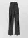 Dolce & Gabbana Wool Trousers With Back Pocket And Pleated Design In Black