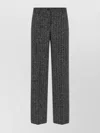 Dolce & Gabbana Wool Trousers With Textured Fabric And Pockets In Black